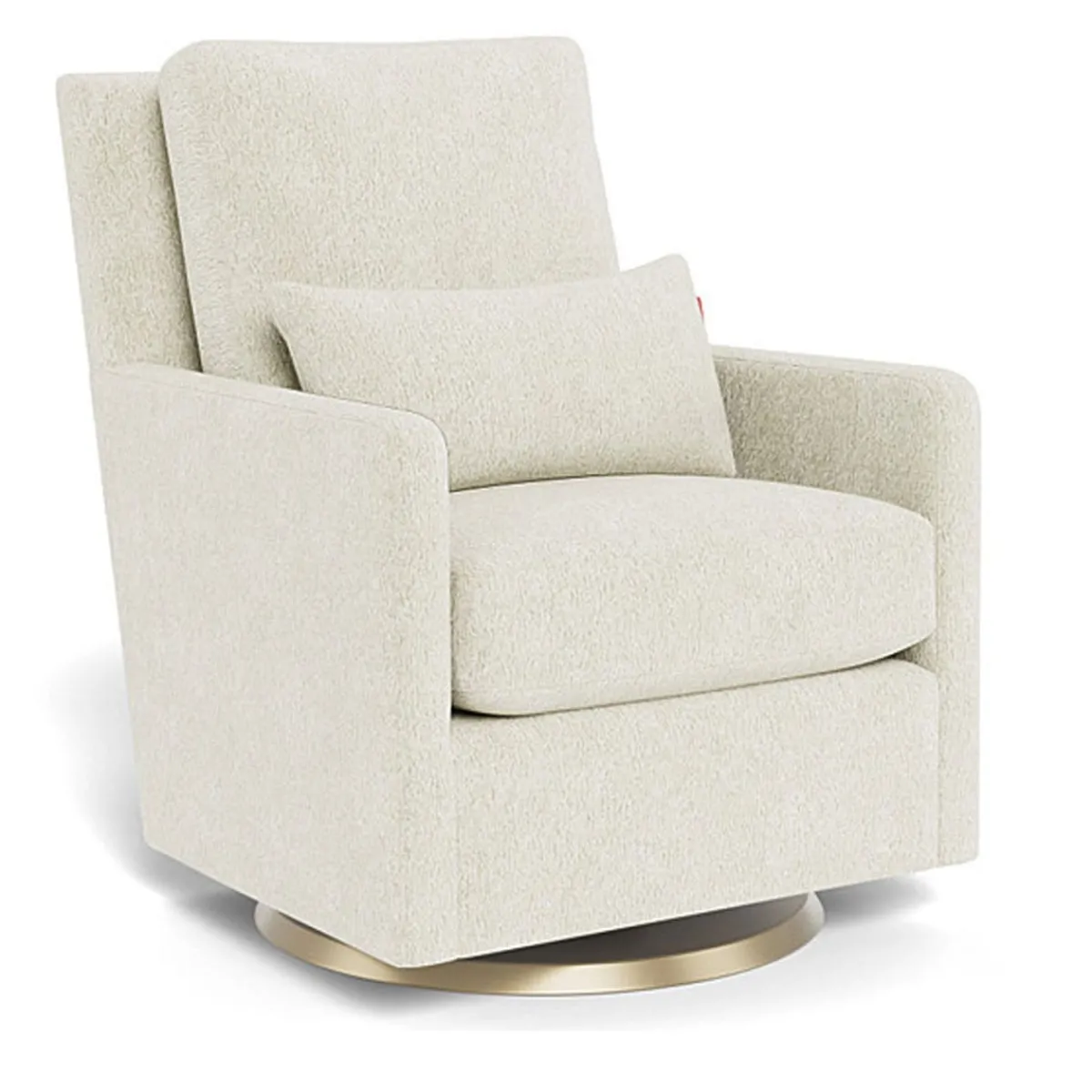 Gliders-Monte Design Como Glider - Faux Sheepskin with Swivel Base