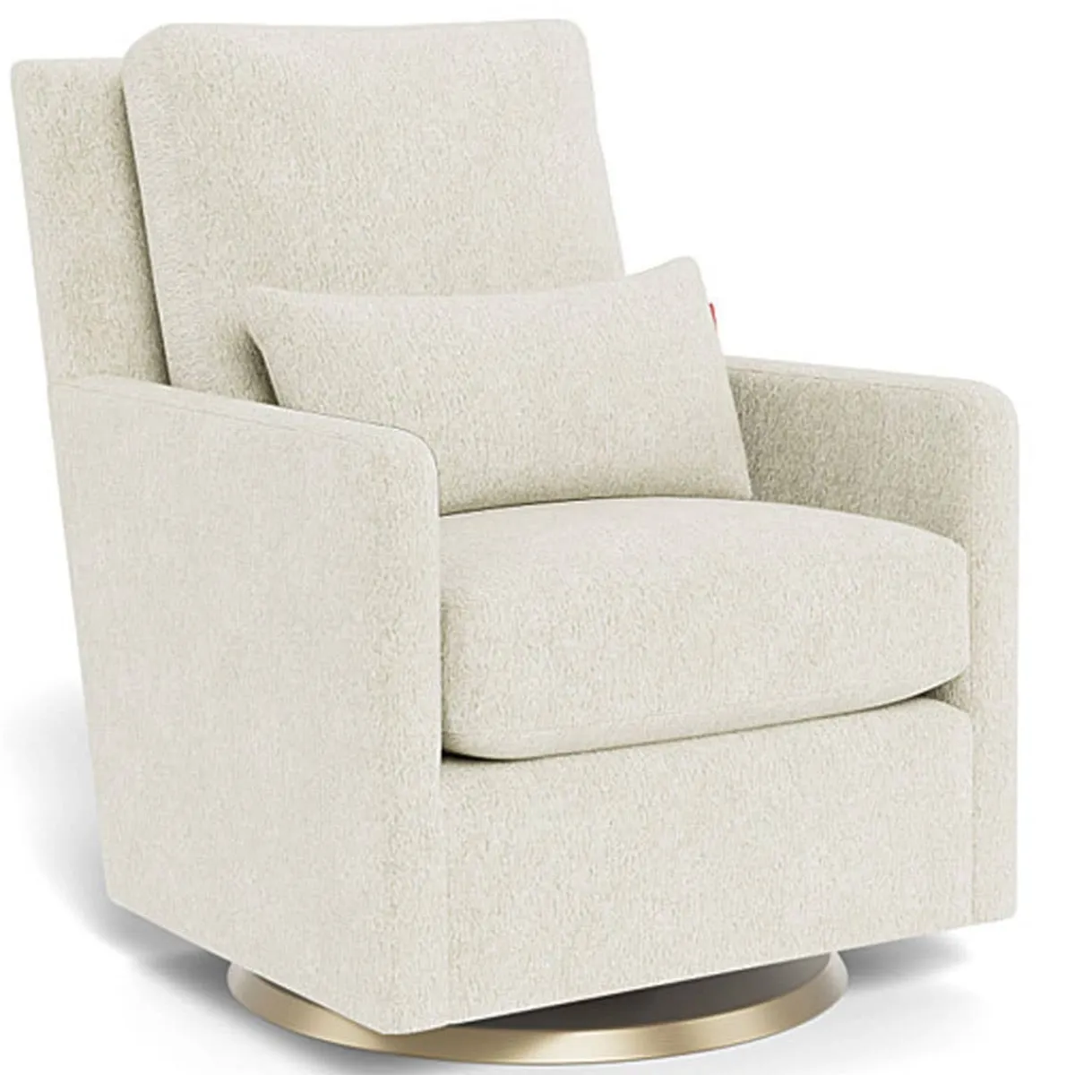 Gliders-Monte Design Como Glider - Faux Sheepskin with Swivel Base