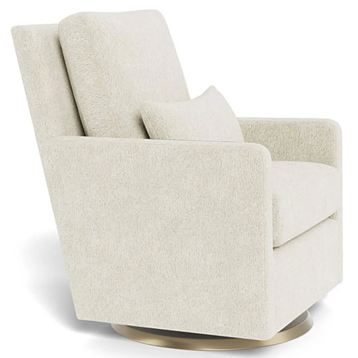 Gliders-Monte Design Como Glider - Faux Sheepskin with Swivel Base