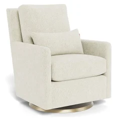 Gliders-Monte Design Como Glider - Faux Sheepskin with Swivel Base