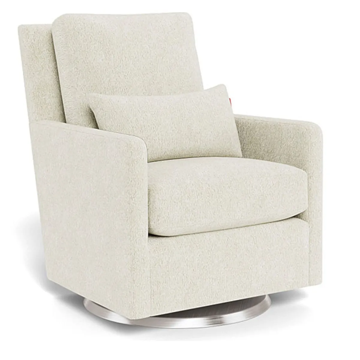 Gliders-Monte Design Como Glider - Faux Sheepskin with Swivel Base