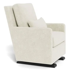 Gliders-Monte Design Como Glider - Faux Sheepskin with Espresso Base