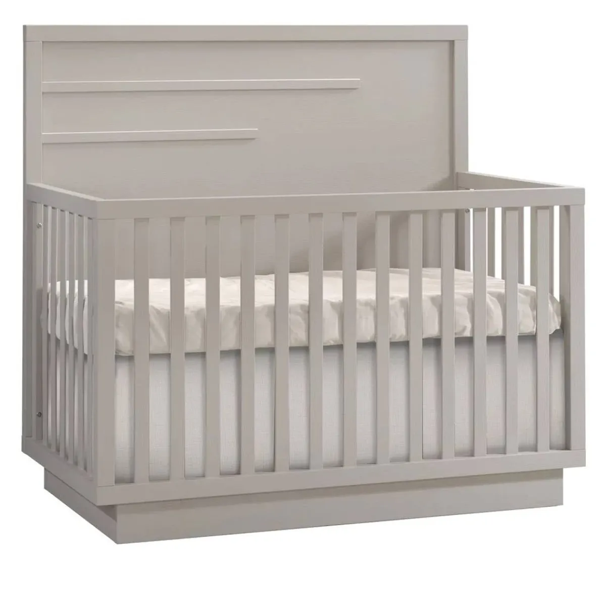 Convertible Cribs-Natart Como 5-in-1 Crib with Horizontal Molding
