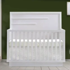 Convertible Cribs-Natart Como 5-in-1 Crib with Horizontal Molding
