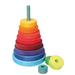 Wooden Toys|Play + Learn Toys-Grimm's Conical Tower - Multi-Coloured