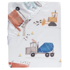 Crib Fitted Sheets-Bedtime Original Construction Zone Crib Sheet