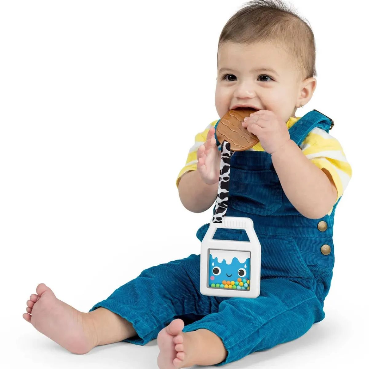 Teethers|Pacifiers + Clips-Bright Starts Cookies & Teethe 2-in-1 Rattle + Teether Toy