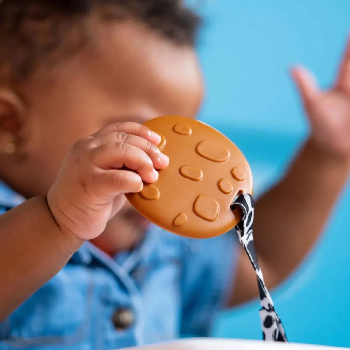 Teethers|Pacifiers + Clips-Bright Starts Cookies & Teethe 2-in-1 Rattle + Teether Toy