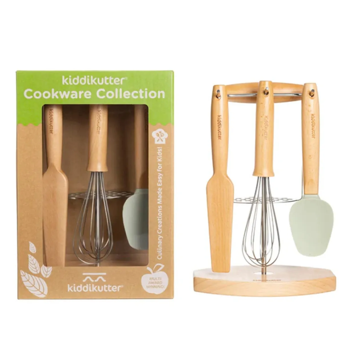 Kids Utensils|Toddler Training Utensils-Kiddikutter Cookware Set Sage