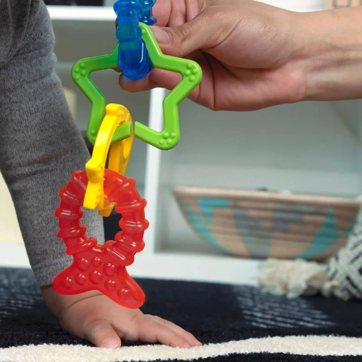 Teethers|Pacifiers + Clips-Baby Einstein Cool Critters Teether Toy Set