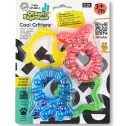 Teethers|Pacifiers + Clips-Baby Einstein Cool Critters Teether Toy Set
