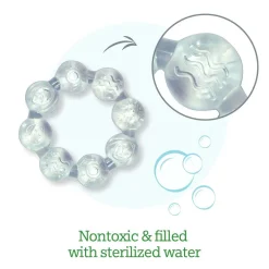 Teethers|Pacifiers + Clips-Green Sprouts Cool Ring Teether Clear