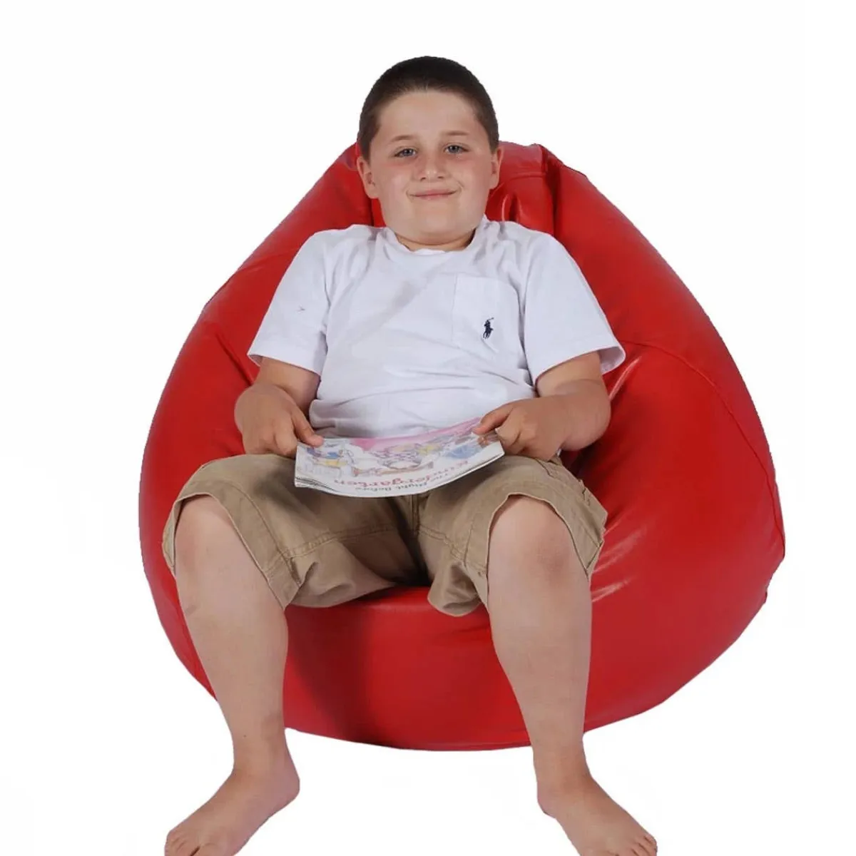 Beanbag Chairs-Bean Bag Factory Cosy Medium Bean Bag (Leatherette)