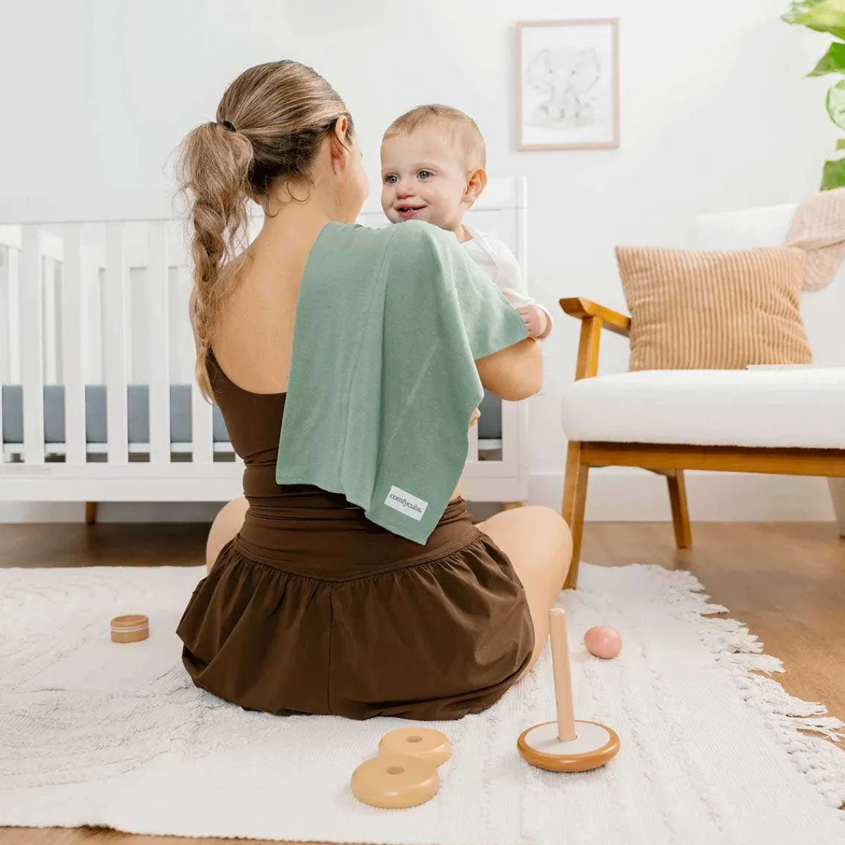 Bibs + Burps-Comfycubs Cotton Burp Cloths (6 Pack)