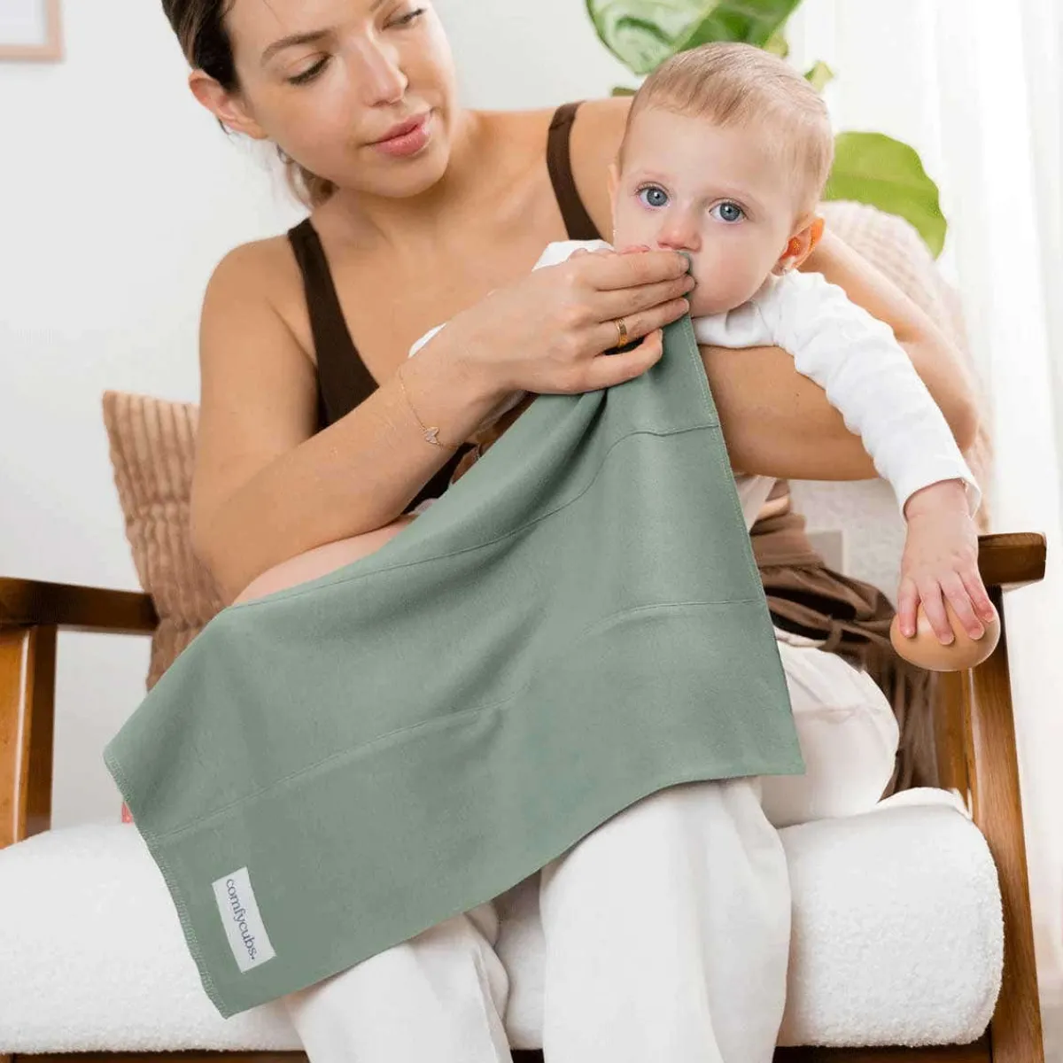 Bibs + Burps-Comfycubs Cotton Burp Cloths (6 Pack)