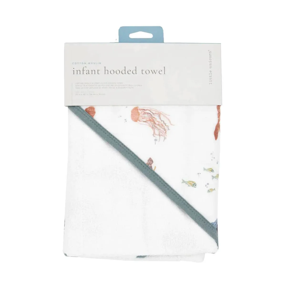 Towels + Cloths-Little Unicorn Cotton Infant Hooded Towel
