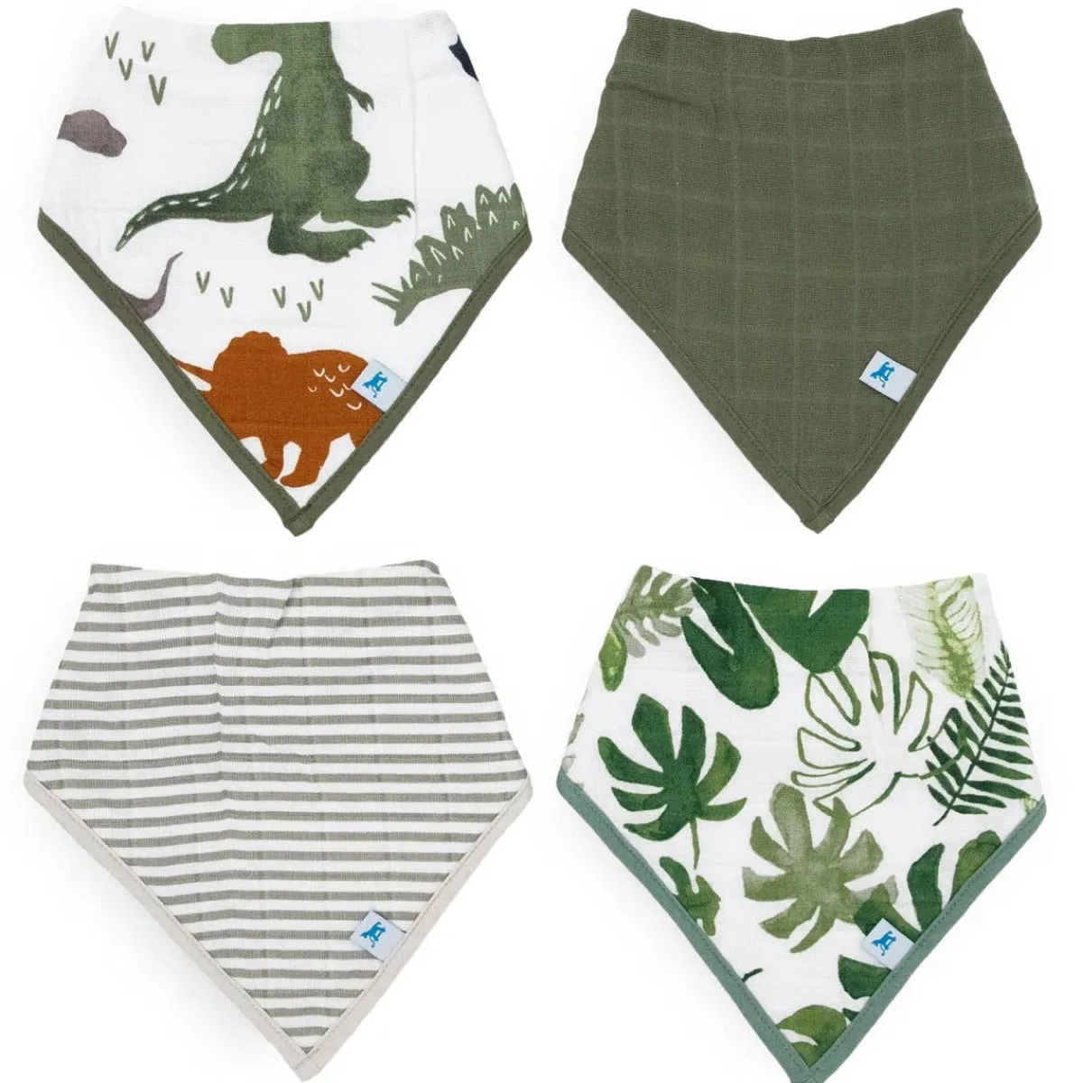 Bibs + Burps-Little Unicorn Cotton Muslin Bandana Bib (4 Pack)