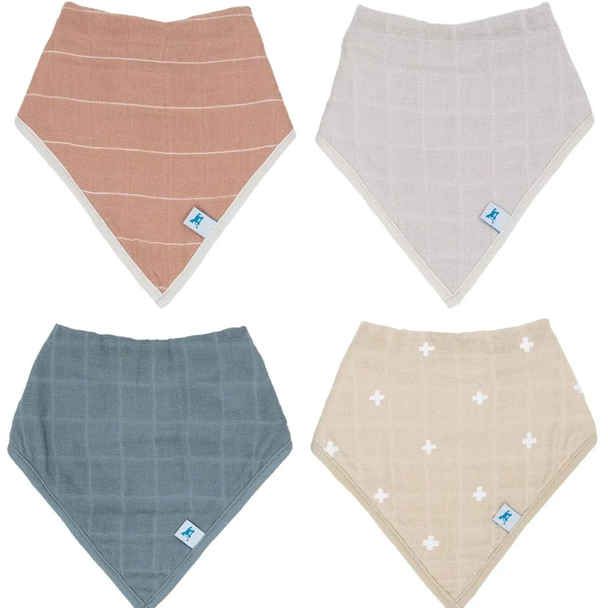Bibs + Burps-Little Unicorn Cotton Muslin Bandana Bib (4 Pack)
