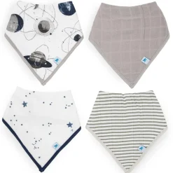 Bibs + Burps-Little Unicorn Cotton Muslin Bandana Bib (4 Pack)