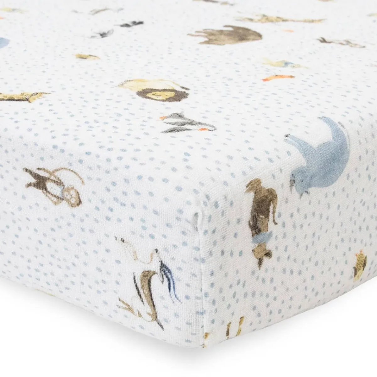 Crib Fitted Sheets-Little Unicorn Cotton Muslin Crib Sheet