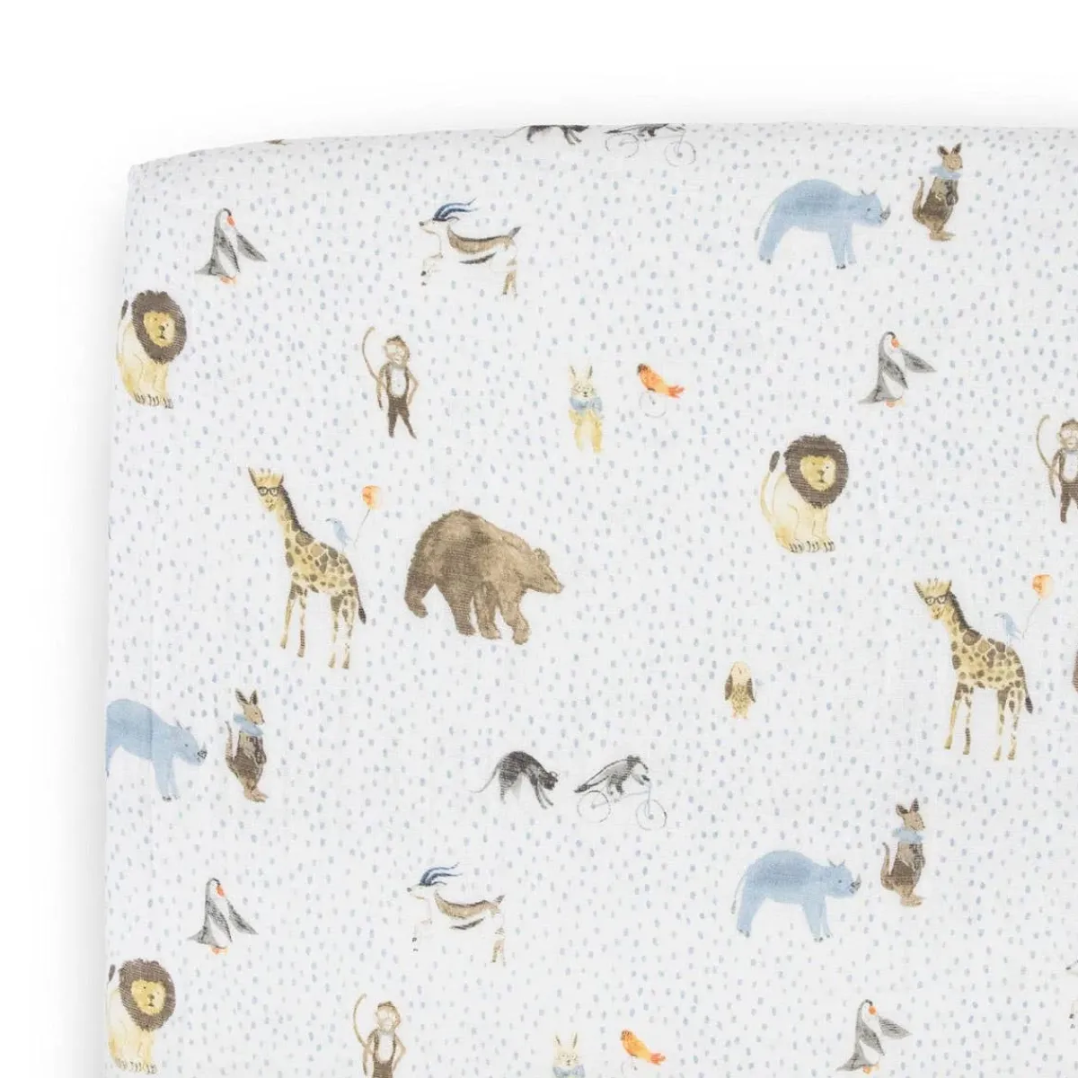 Crib Fitted Sheets-Little Unicorn Cotton Muslin Crib Sheet