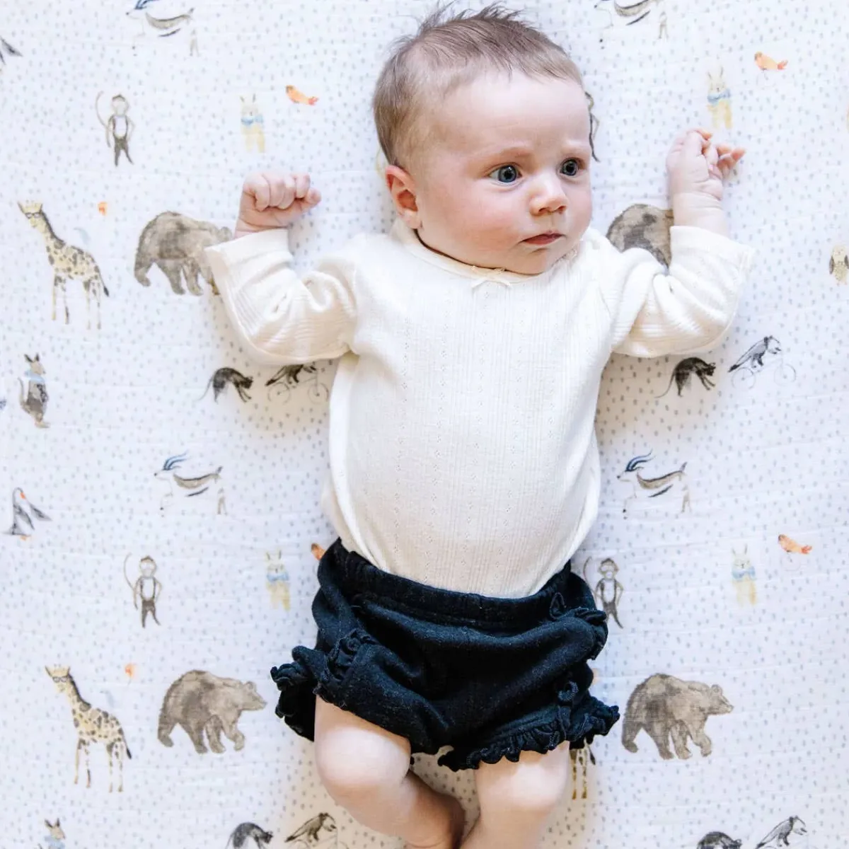 Crib Fitted Sheets-Little Unicorn Cotton Muslin Crib Sheet