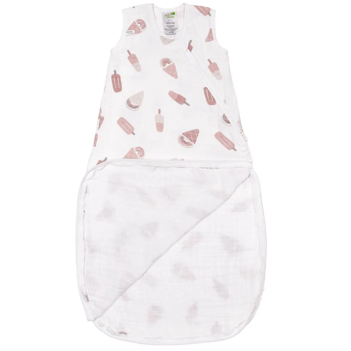 Sleep Sacks + Wraps-Perlimpinpin Cotton Muslin Sleep Bag (0.7 TOG)