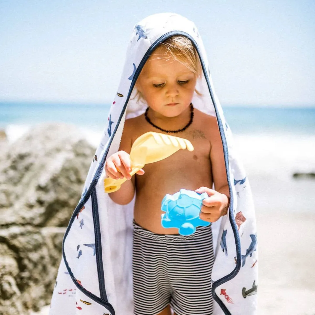 Towels + Cloths-Little Unicorn Cotton Toddler Hooded Towel