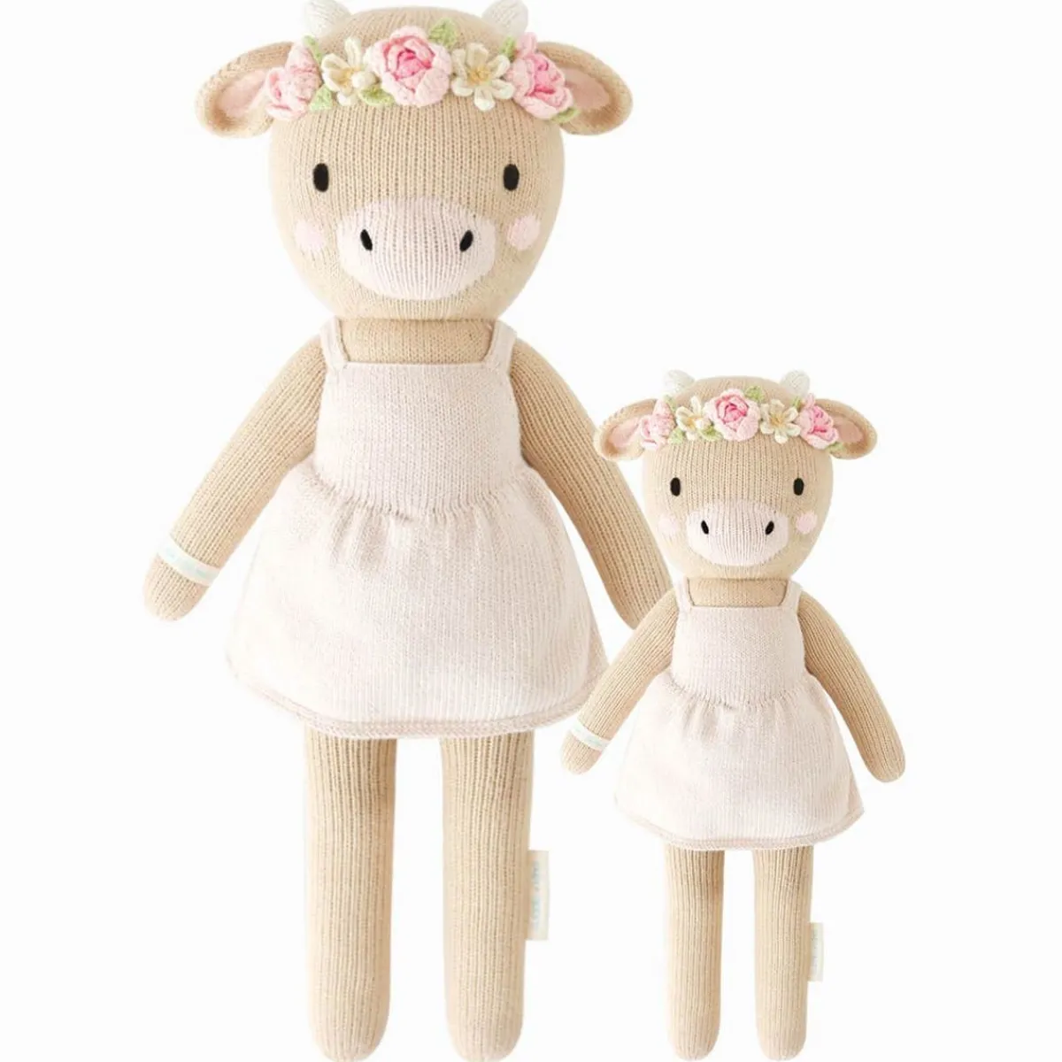 Knit Animals-cuddle + kind Cow Mini Knit Doll