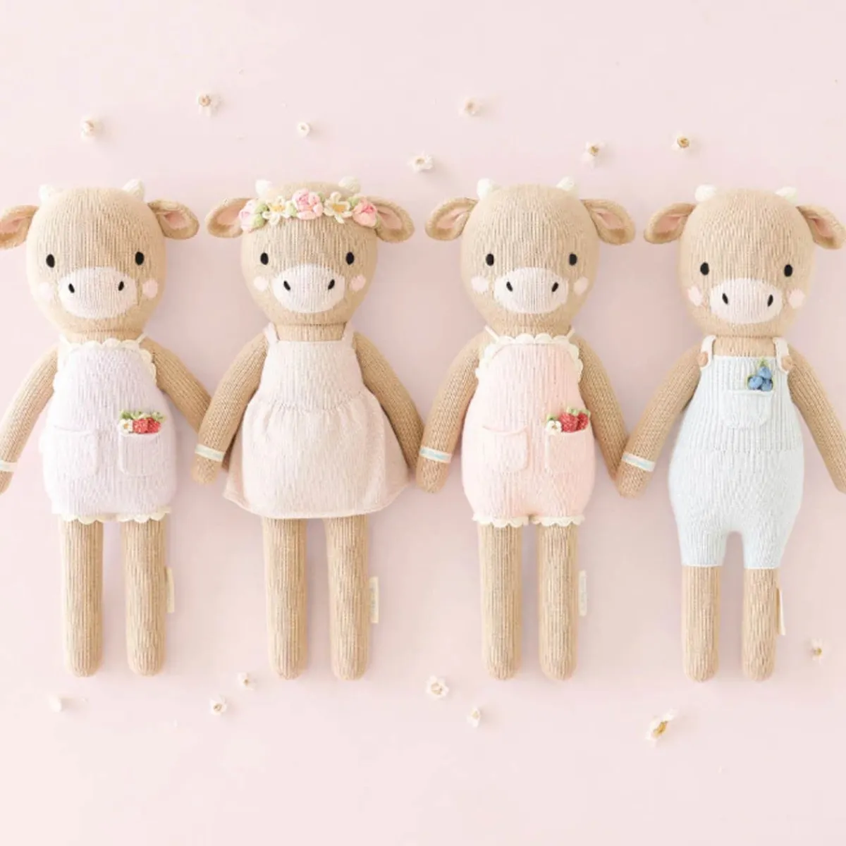 Knit Animals-cuddle + kind Cow Mini Knit Doll