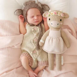 Knit Animals-cuddle + kind Cow Mini Knit Doll