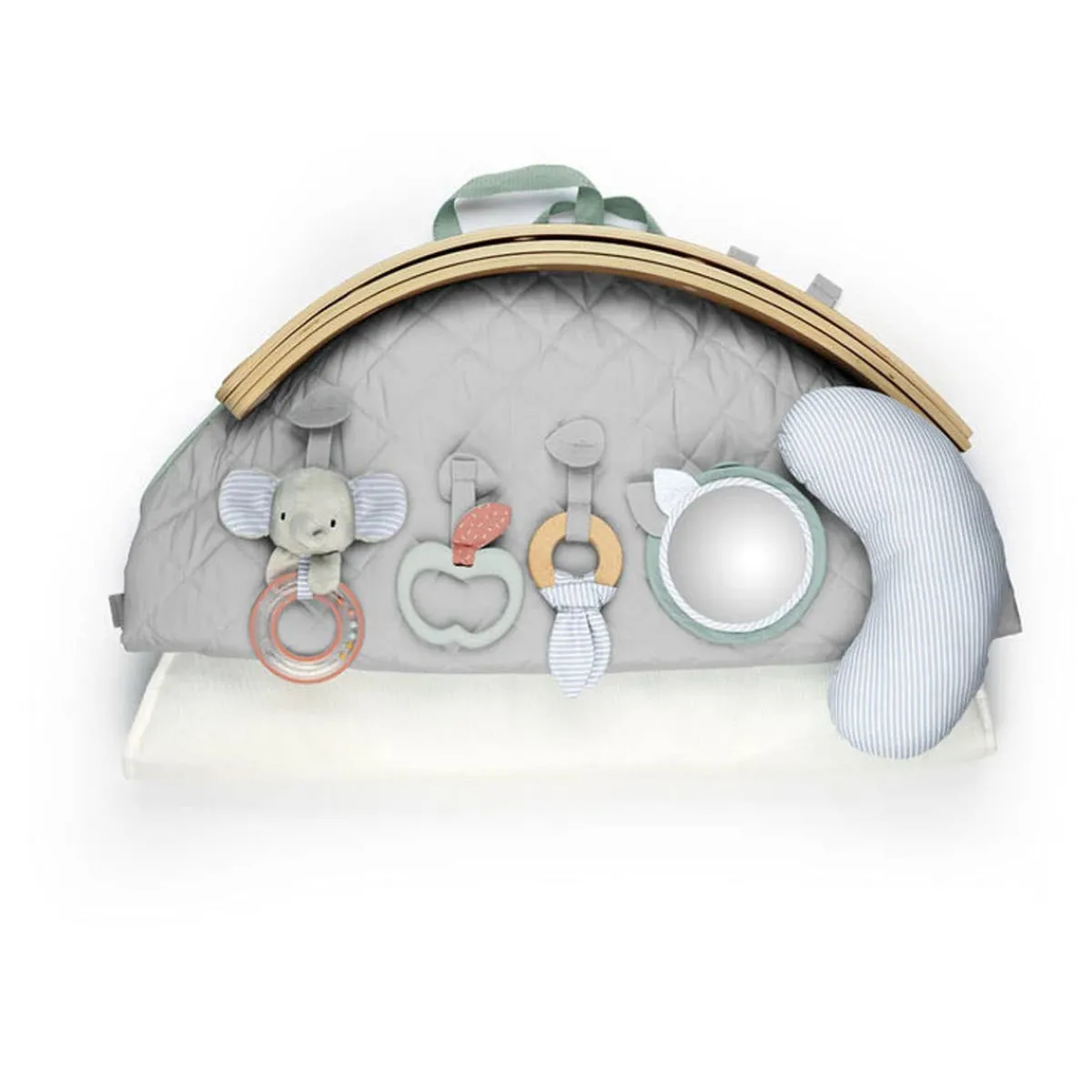 Activity Gyms-Ingenuity Cozy Spot Reversible Duvet Gym Loamy