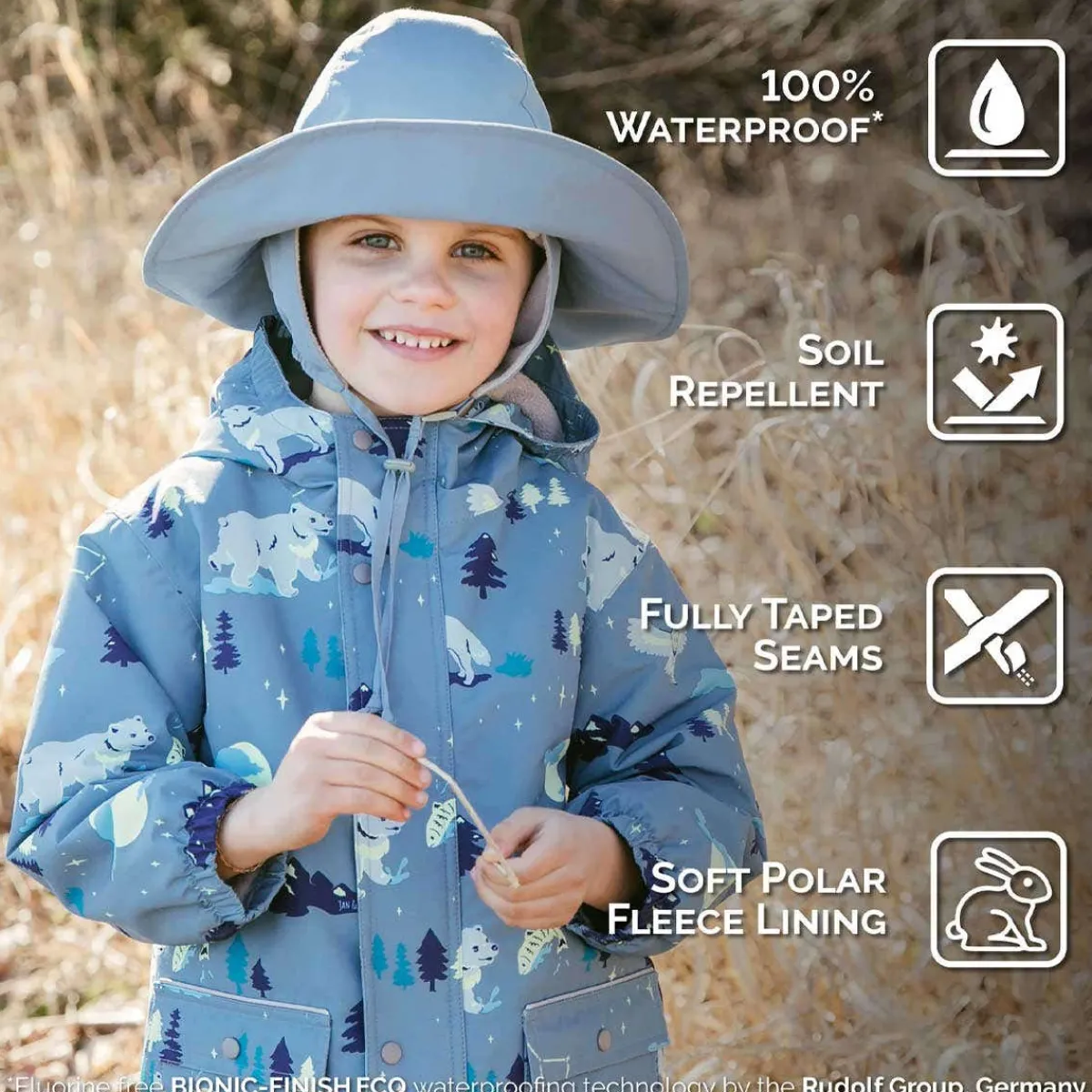 Kids Hats-Jan & Jul Cozy-Dry Rain Hat