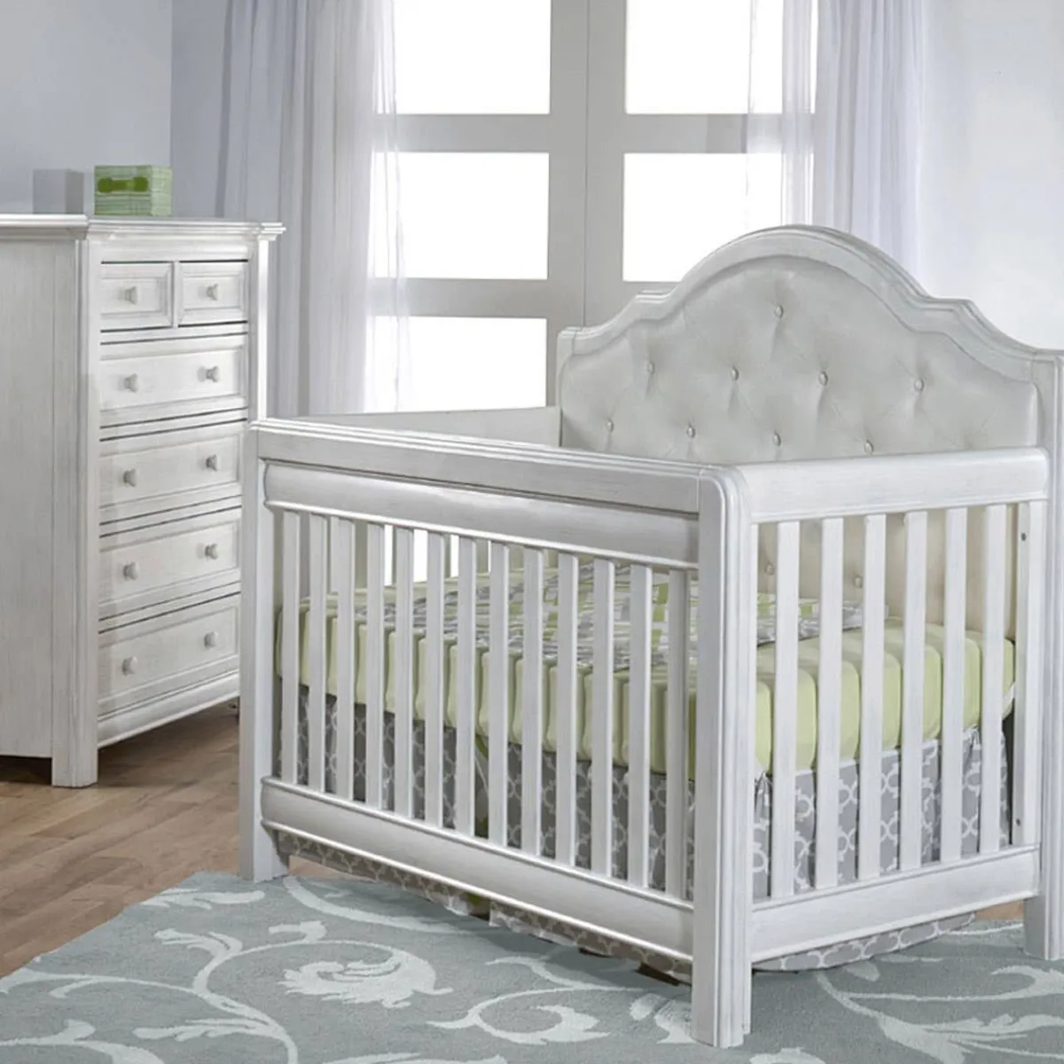 Convertible Cribs-Pali Cristallo Crib with Vinyl Panel