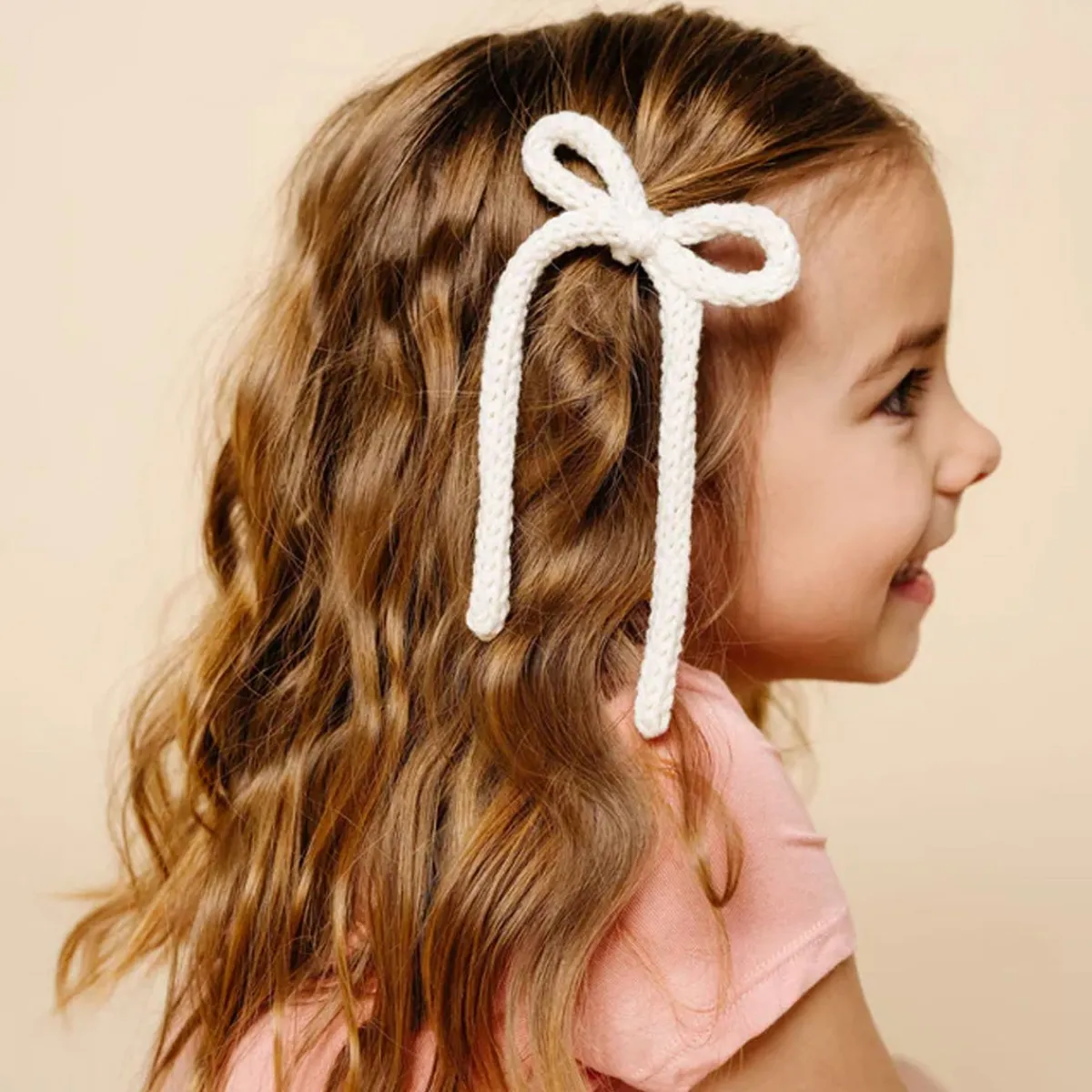 Hair Accessories-Lou Lou and Company Crochet Bow Sash Clip