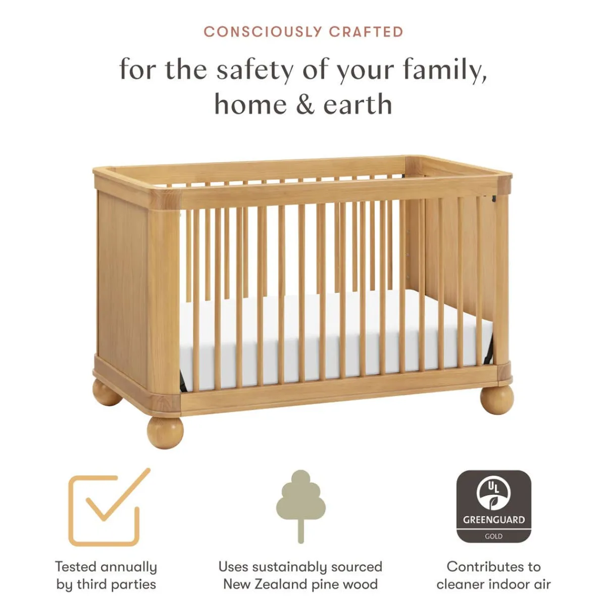 Convertible Cribs-Babyletto Crosby 3-in-1 Crib