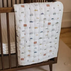 Kids Bedding|Blankets-Pehr Cross Quilt Blanket with Chambray Back