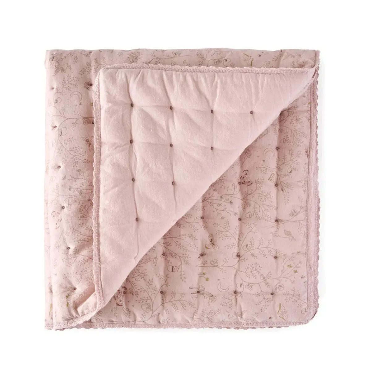 Kids Bedding|Blankets-Pehr Cross Quilt Blanket with Chambray Back