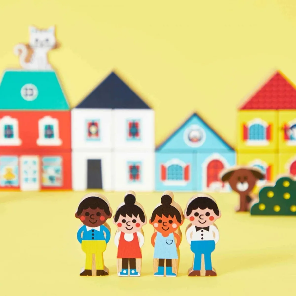 Wooden Toys-Janod Cross Roads Blocks