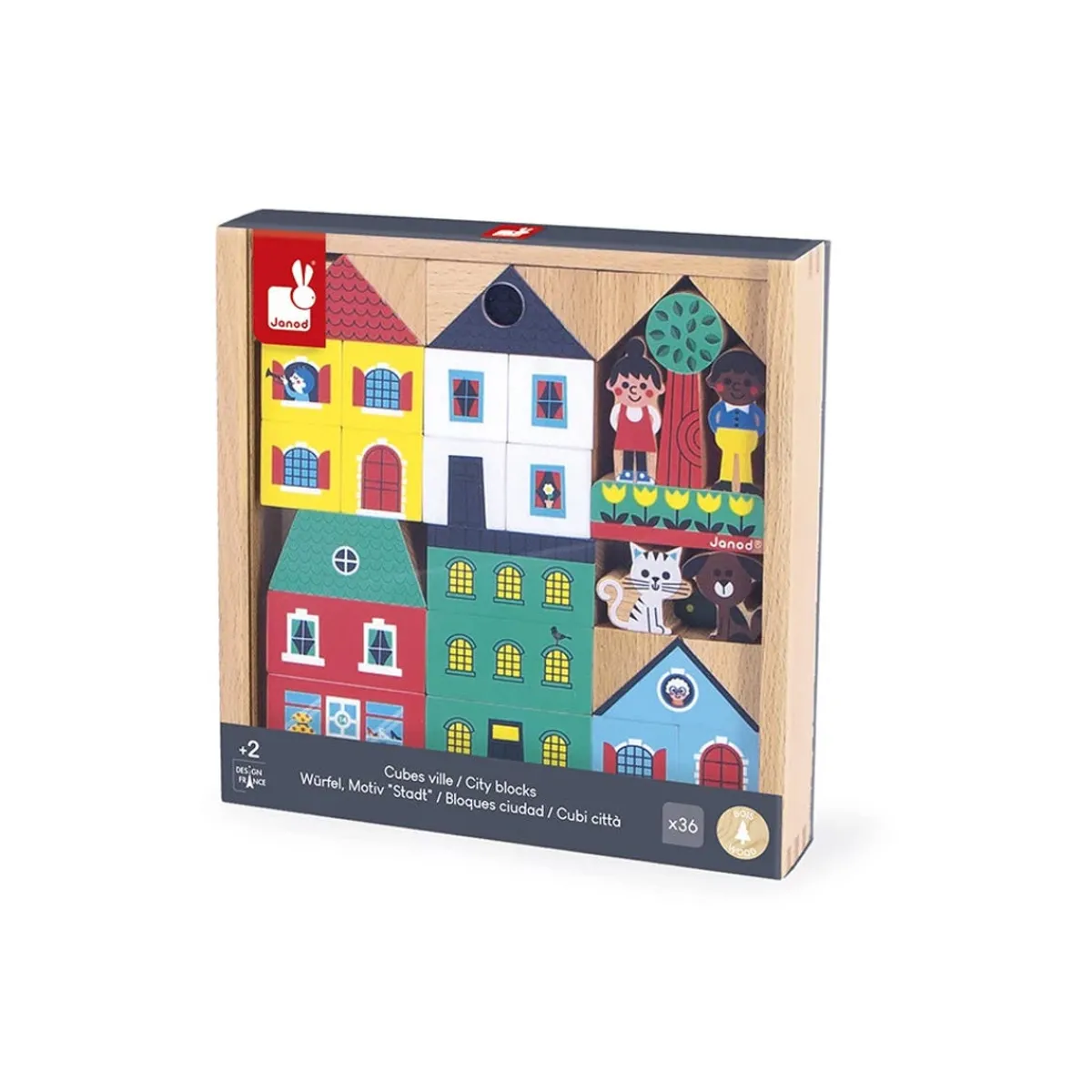 Wooden Toys-Janod Cross Roads Blocks