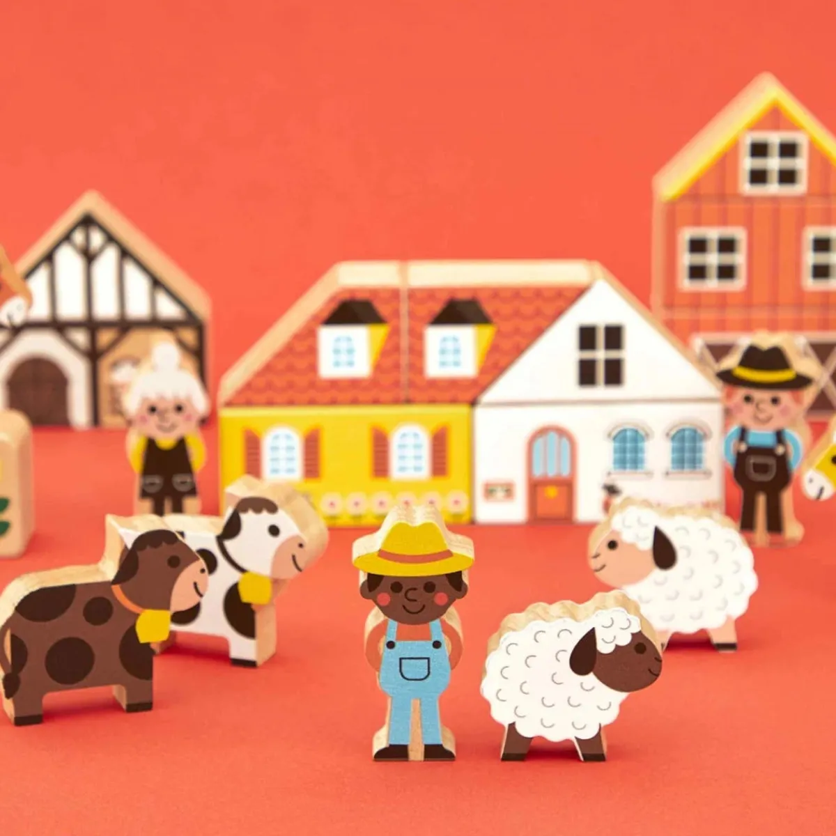Wooden Toys-Janod Cross Roads Blocks