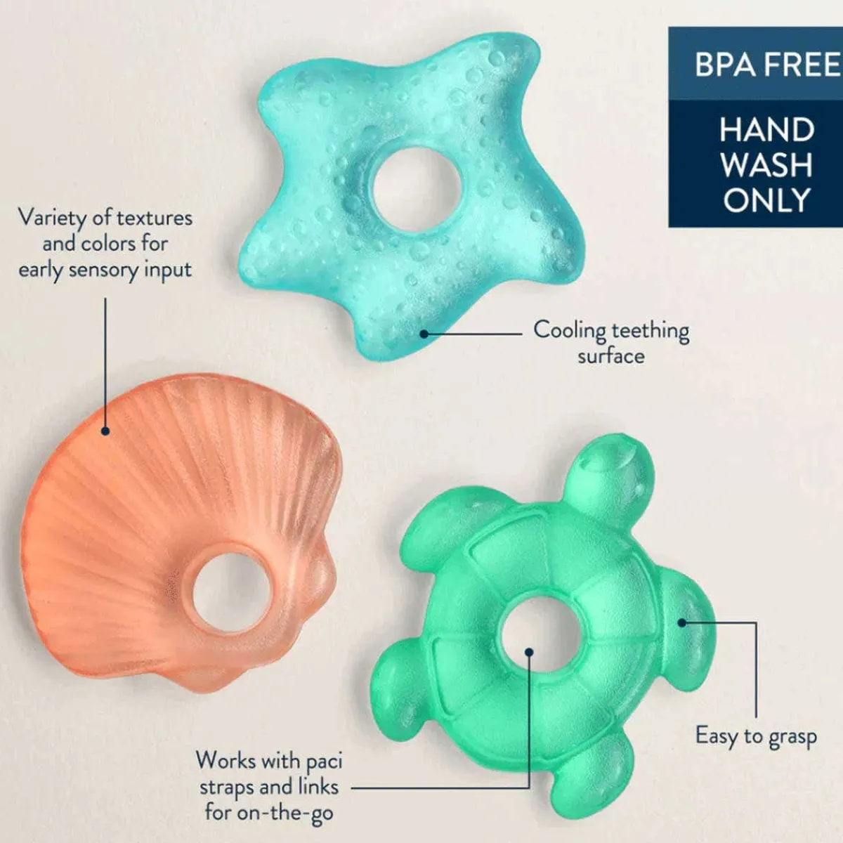 Teethers|Pacifiers + Clips-Itzy Ritzy Cutie Coolers Teether (3 Pack)