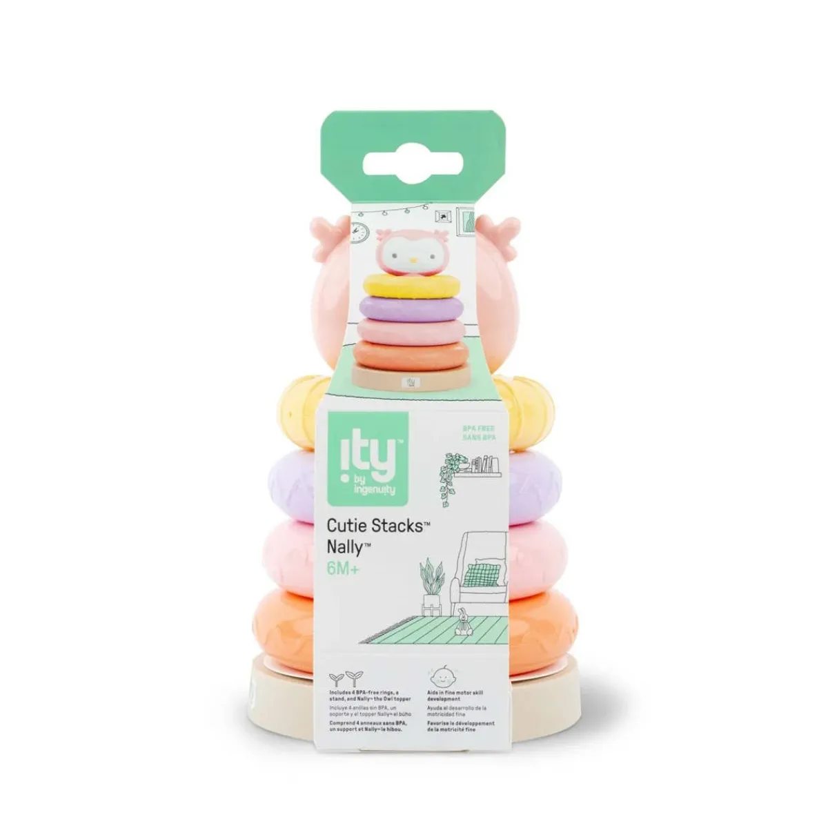 Stack + Nest Toys-Ingenuity Cutie Stacks