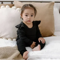 Rompers-Posh & Cozy Cynthia Romper (Toddler) Black