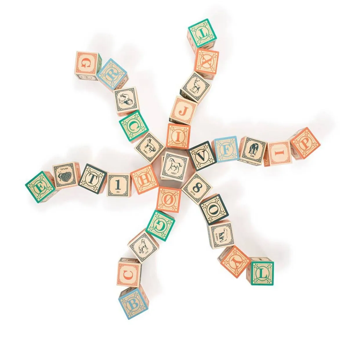 Wooden Toys|Blocks + Shape Sorters-Uncle Goose Danish ABC Blocks