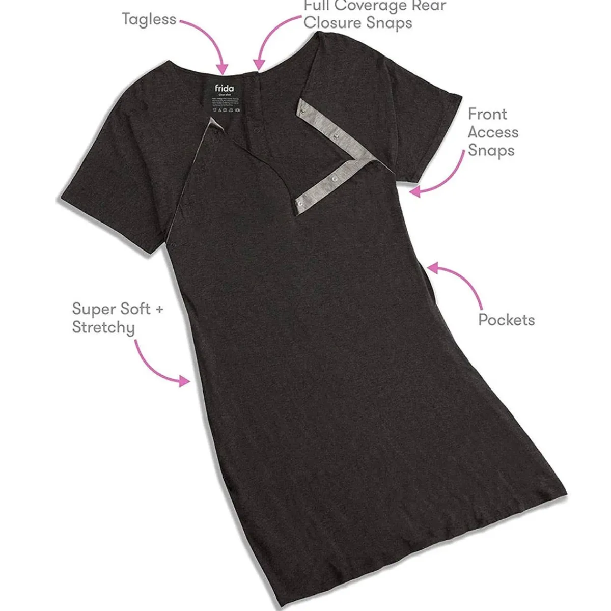 Labour + Post-Partum Kits-Frida Mom Delivery & Nursing Gown