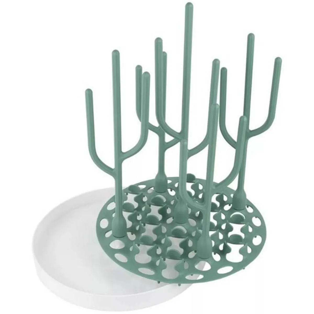 Bottle Brushes + Drying Racks-Boon Inc. Desert Drying Rack Dark Green