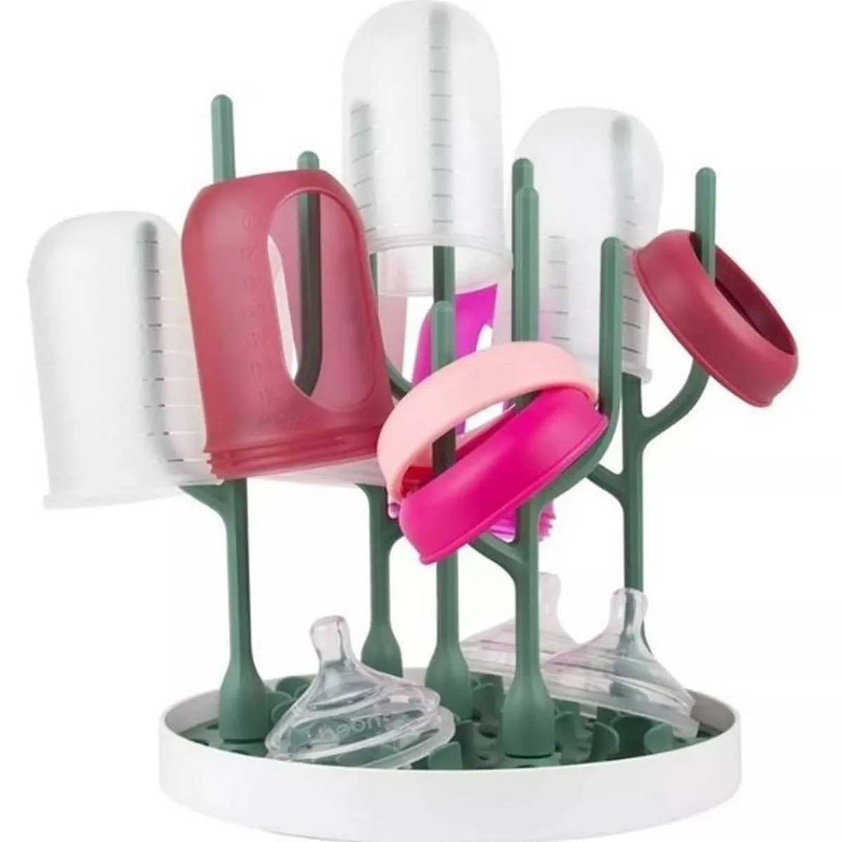Bottle Brushes + Drying Racks-Boon Inc. Desert Drying Rack Dark Green
