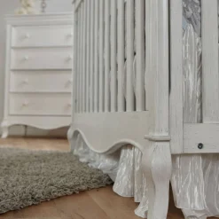 Convertible Cribs-Pali Diamante Forever Crib with Beige Fabric Panel
