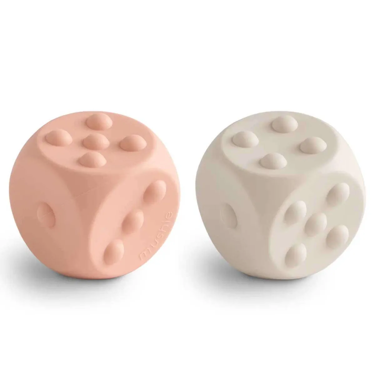 Play + Learn Toys|Blocks + Shape Sorters-Mushie Dice Press Toy (2 Pack)
